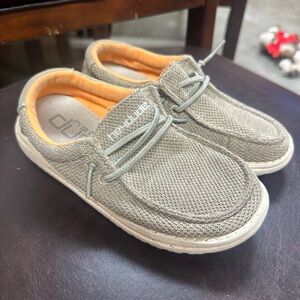 Hey Dude Youth Loafers in Gray and Orange